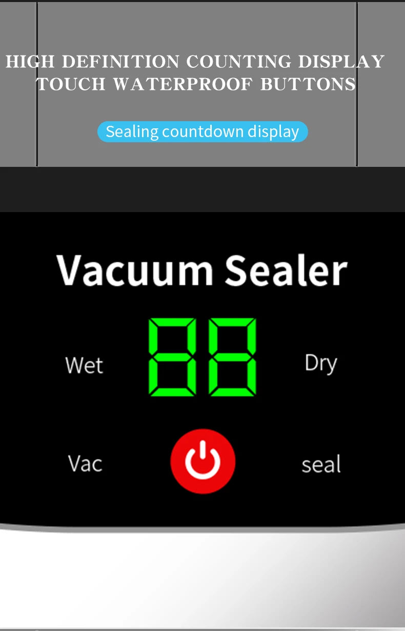 2026 Rechargeable Wireless Portability Vacuum Sealer With Sealing Countdown Display Multi-Pack Vacuum Touch Waterproof Buttons