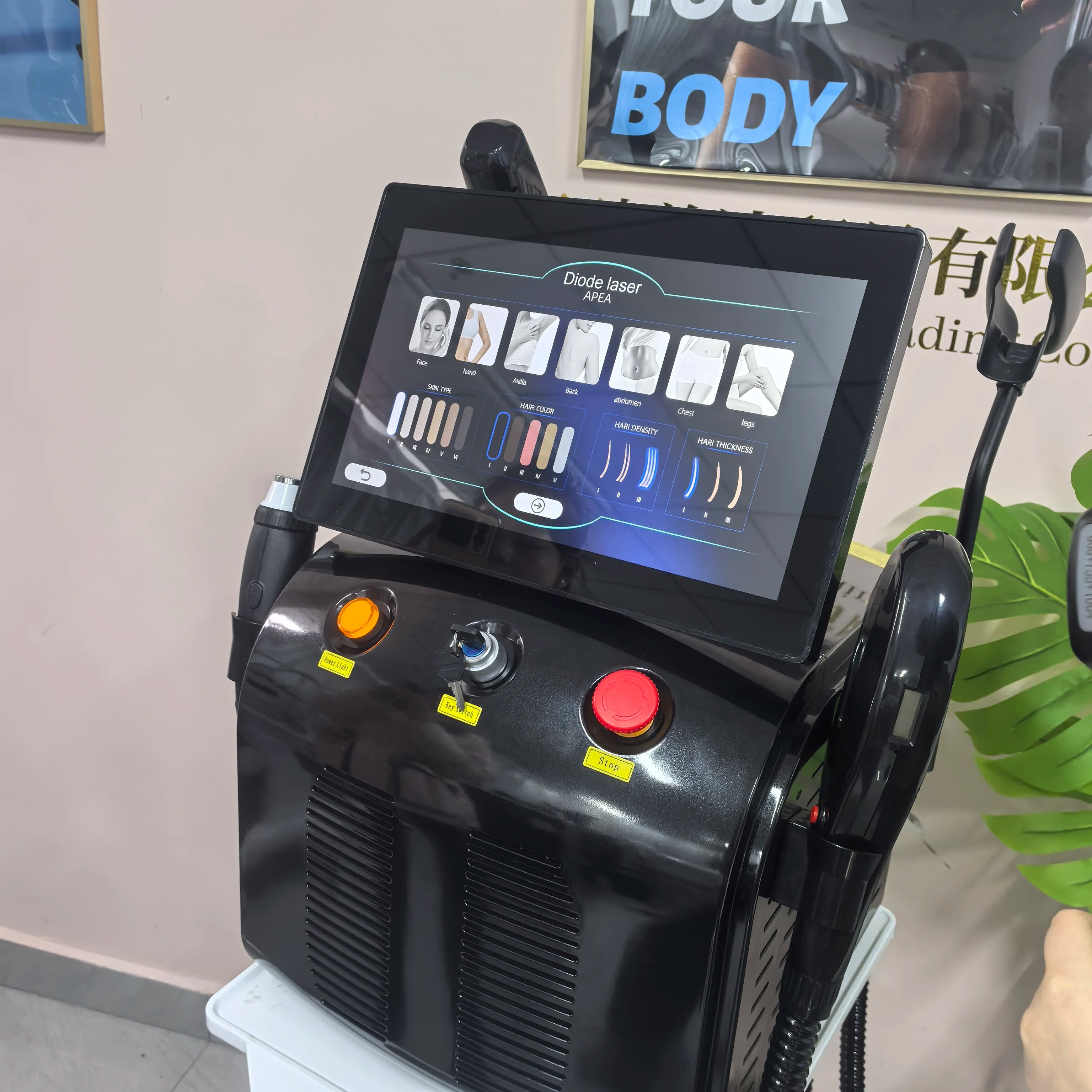 Tidesmit 4 in 1 multifunctional beauty machine featuring diode laser, Pico, DPL, and RF for professional salon care