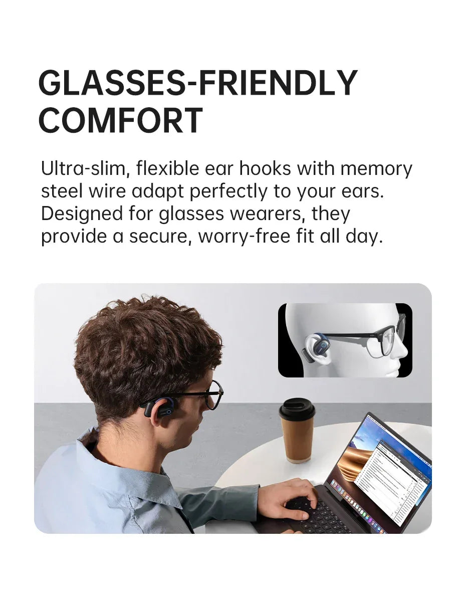 Baseus Bowie MF1/Eli 15i Fit Open-Ear Sport Wireless Earphones Bluetooth 5.4 EarHooks Big Bass Sport Earbuds 60Hrs Playtime Tidesmit