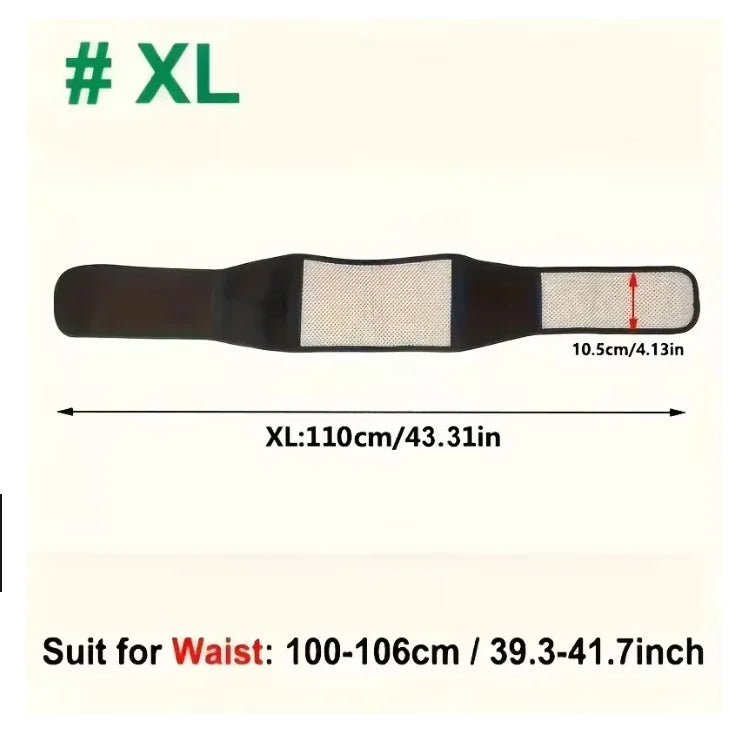 Back Massage Belt with 20 Magnets - Adjustable Waist Support (Black) Back Massage Instrument Tidesmit
