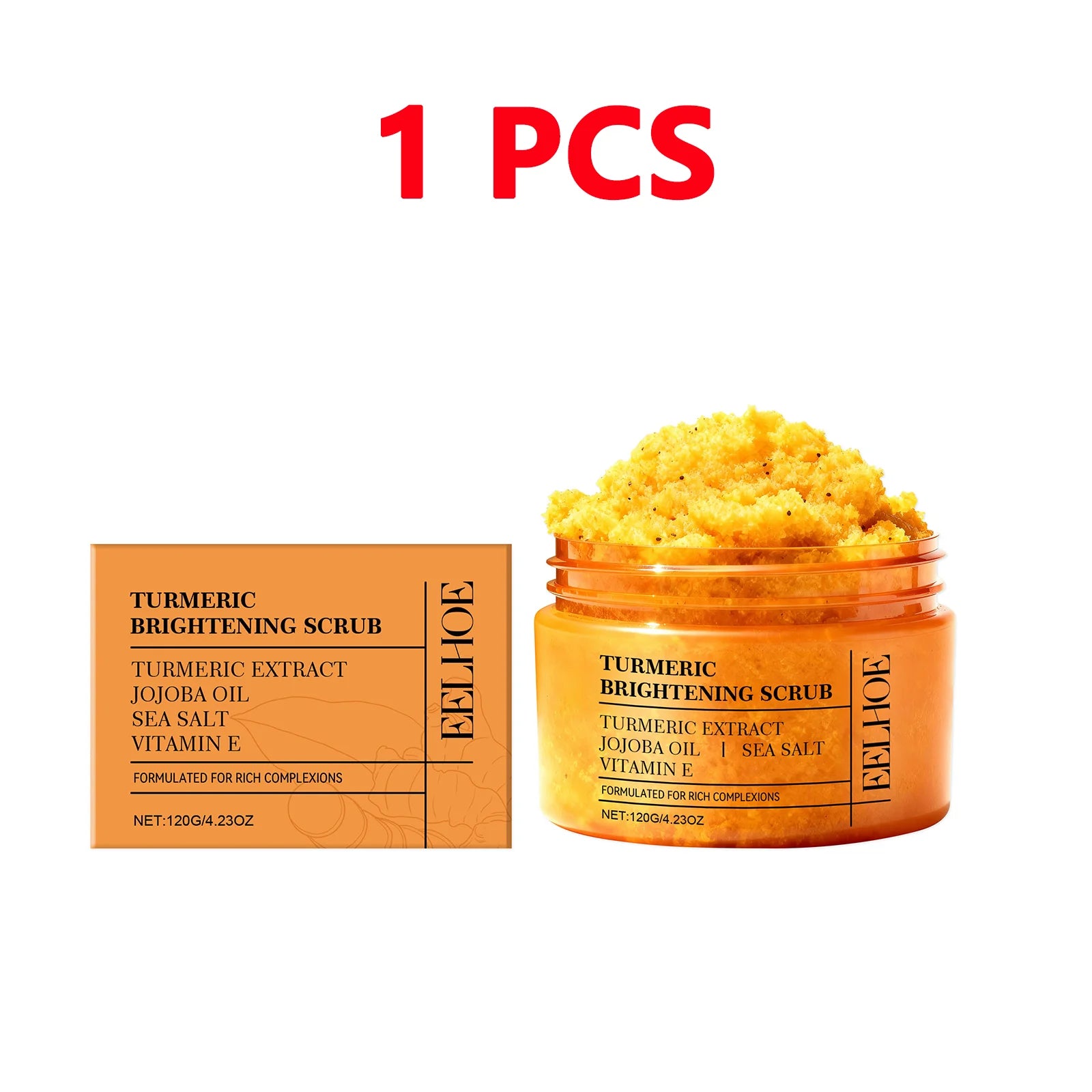 Turmeric Body Scrub | Natural Exfoliating Skin Polish - 1pcs & 3pcs Scrubs Treatments 1pcs Tidesmit