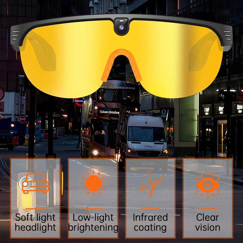 Smart Audio Sunglasses with HD Camera and Bluetooth Translation Tidesmit