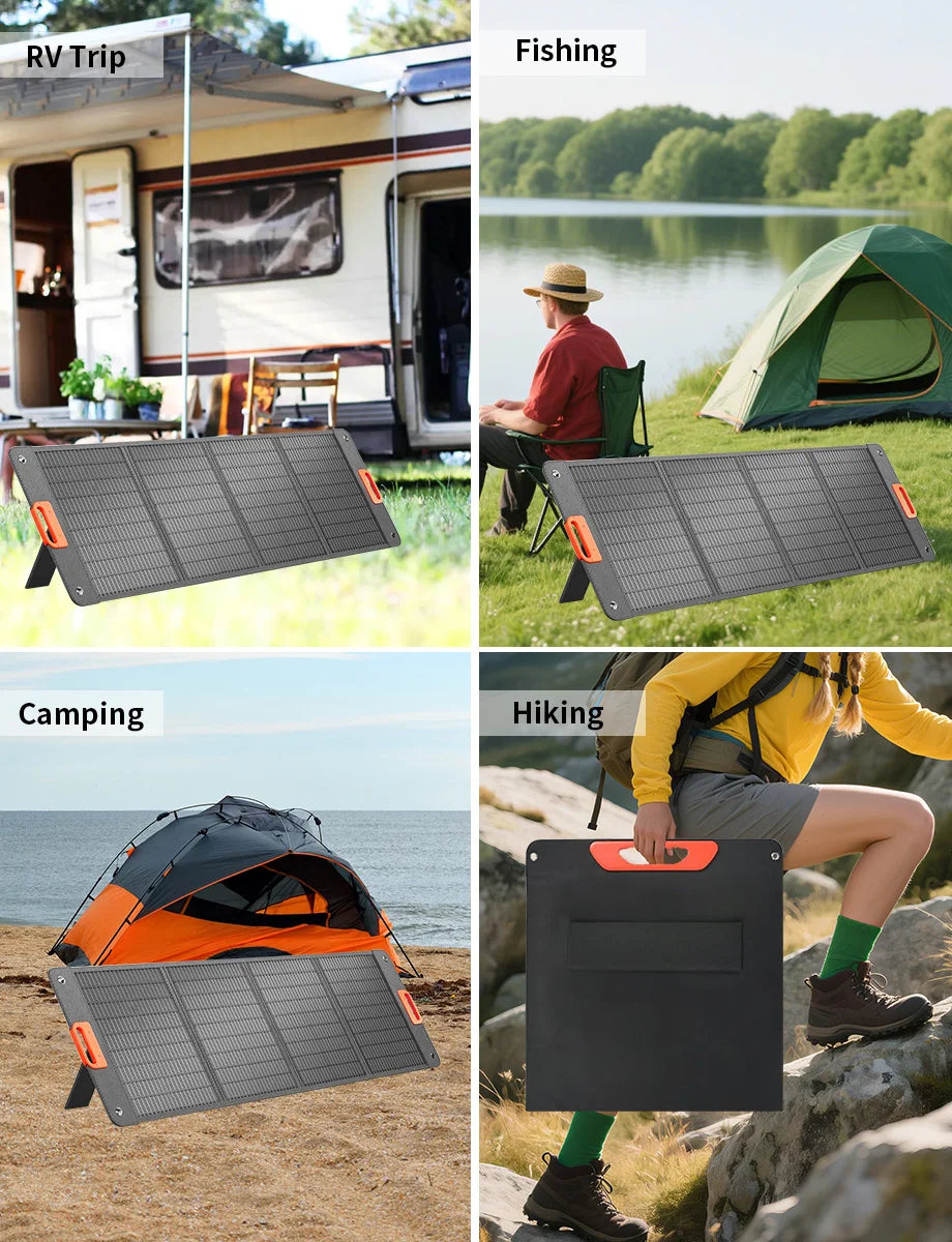 200W Foldable Solar Panel 400w 100w Portable for Outdoor Camping Power Generator Charging