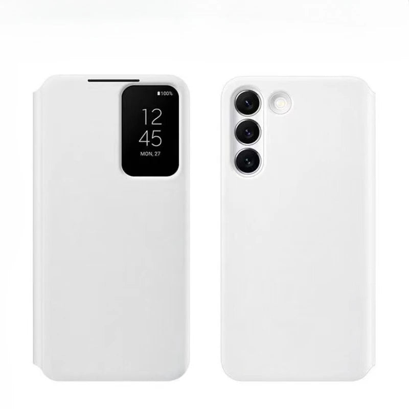 Samsung Galaxy S22 Ultra Clear View Flip Case - Leather Protective Cover China Mainland Tidesmit