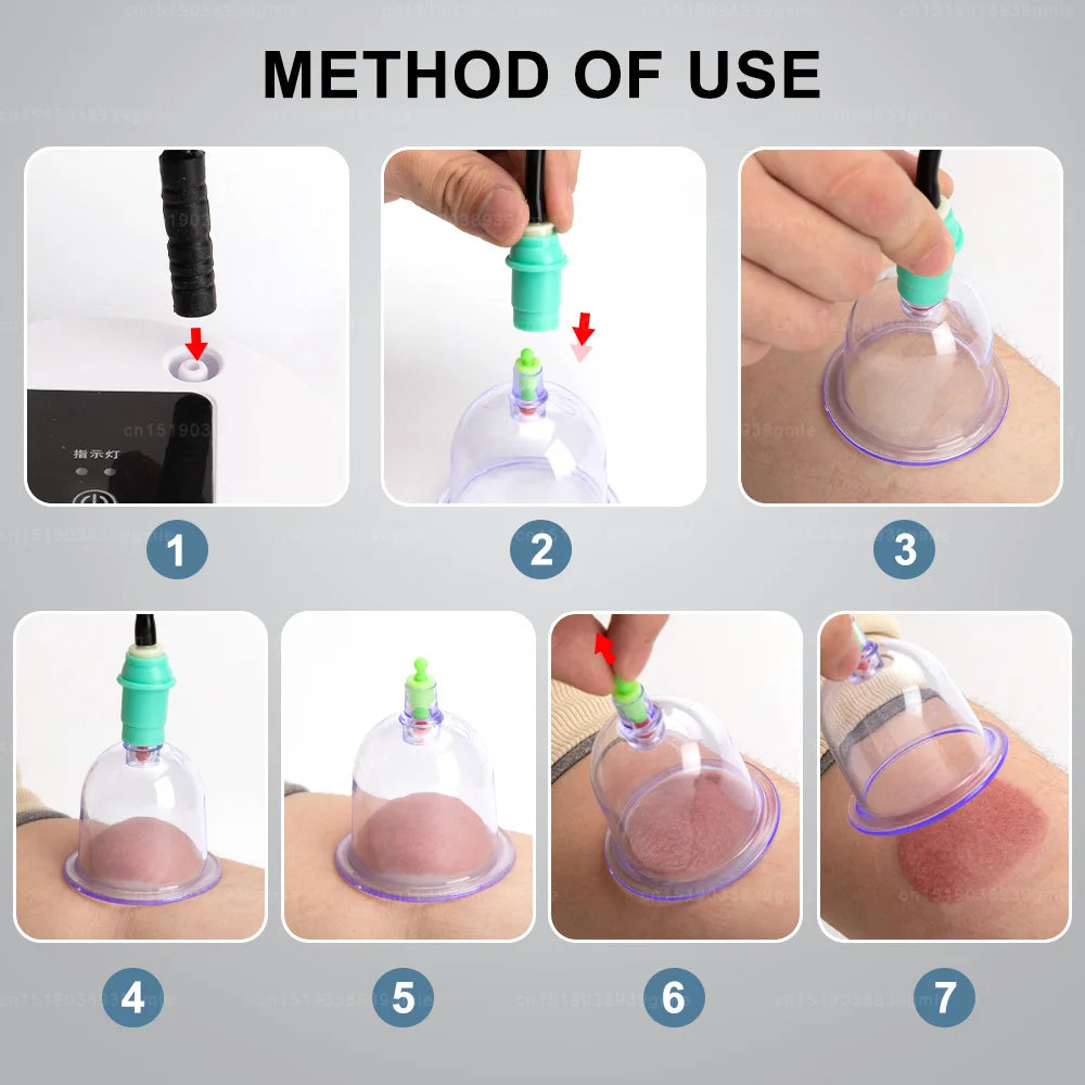 Electric Cupping Therapy Set for Back Massage | 12-Piece Wellness Kit Relaxation Treatment Tidesmit