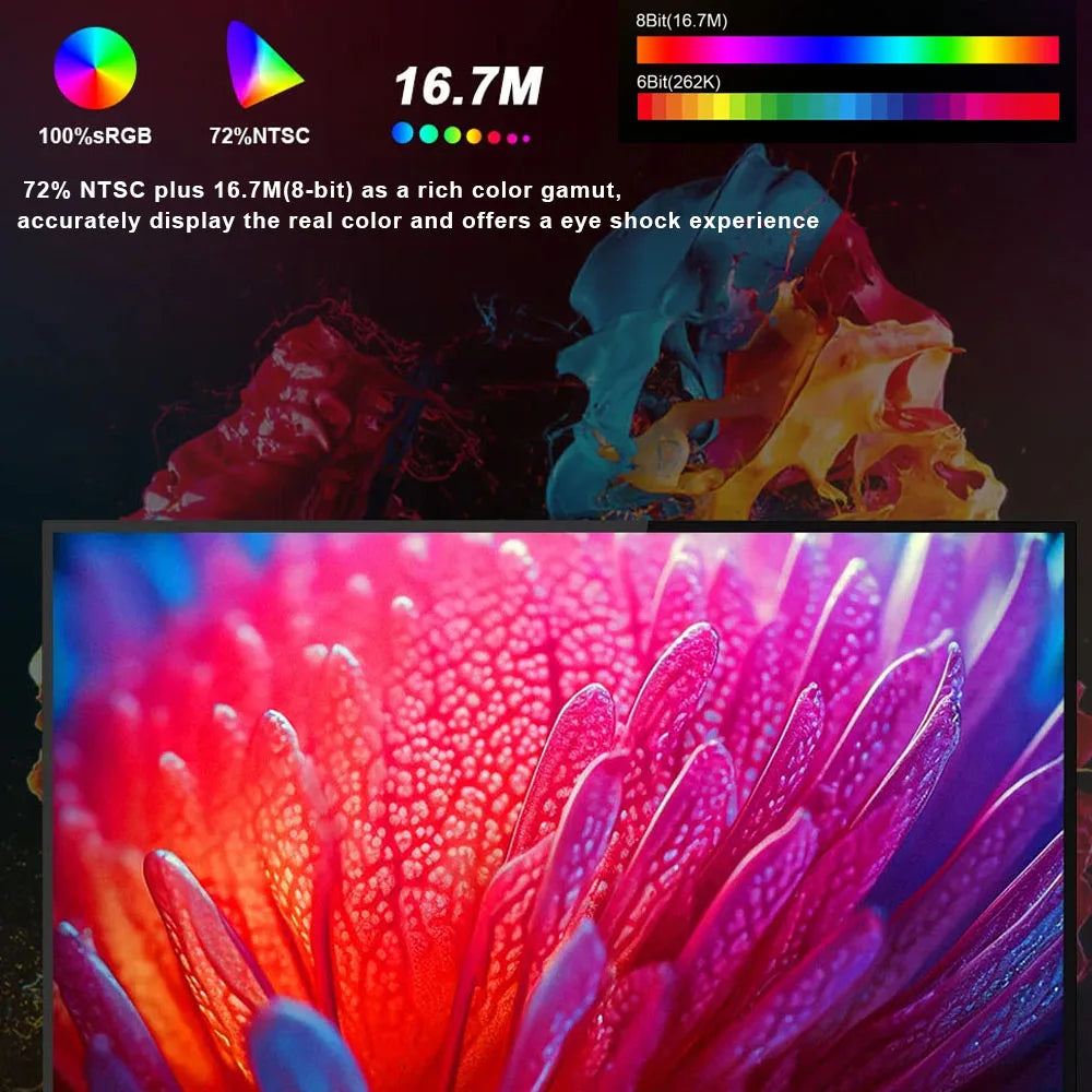 16inch Touch Portable Monitor 1920*1200P FHD IPS Screen 100%sRGB 300Nits HDR Display for Laptop/PC/Phone/Dex/PS4/PS5/SWITCH