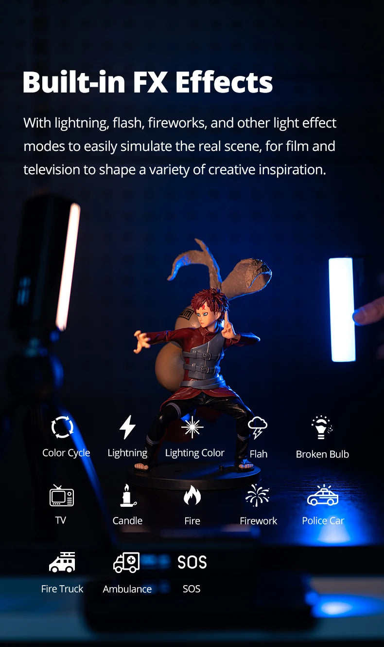 RGB Handheld LED Video Light - Magnetic Tube with Adjustable Temperature Tidesmit