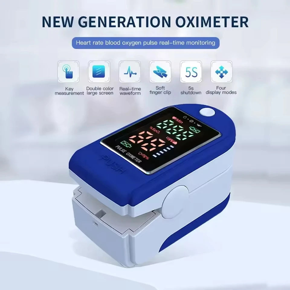 Finger Pulse Oximeter Infrared Fever Thermometer Digital LCD Infant Adult Non-contact Laser Body Temperature Ear Thermometer