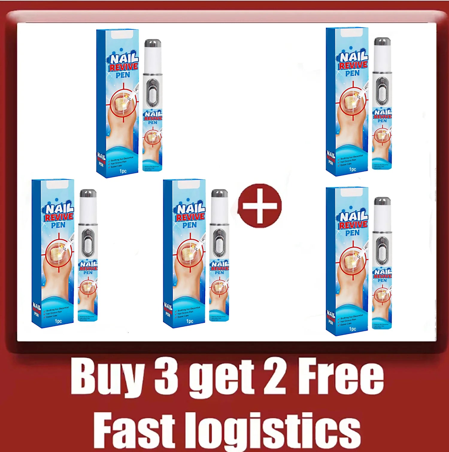Nail Laser Pen for Onychomycosis - Portable Home Wellness Device Relaxation Treatment Buy 3 get 2 Free Tidesmit