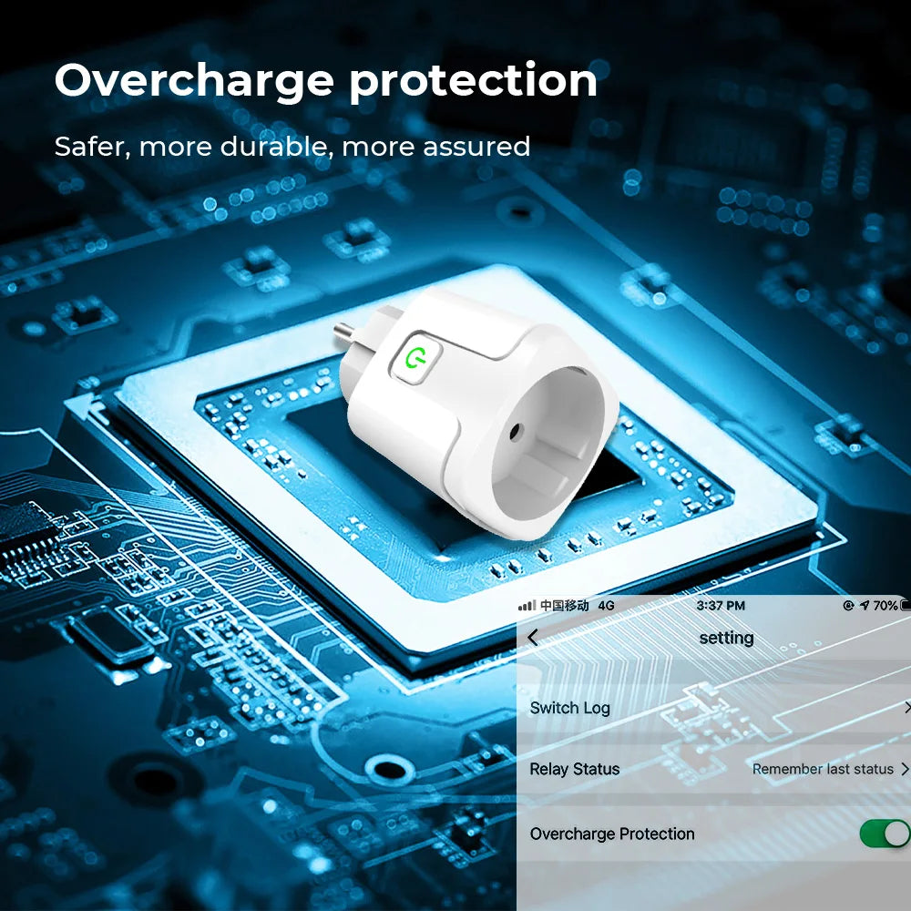 Tidesmit WiFi Smart Plug 20A with App Power Monitor for Home Automation Tidesmit