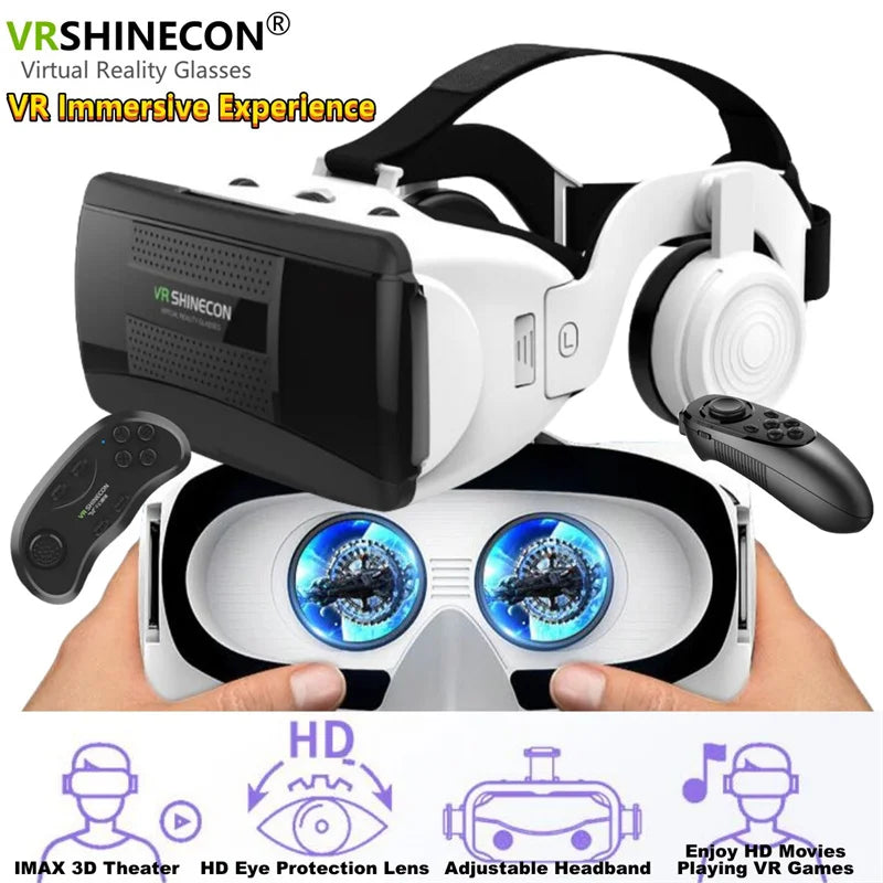 VR Headset for Smartphones - G06EB Immersive 3D Smart Glasses Tidesmit