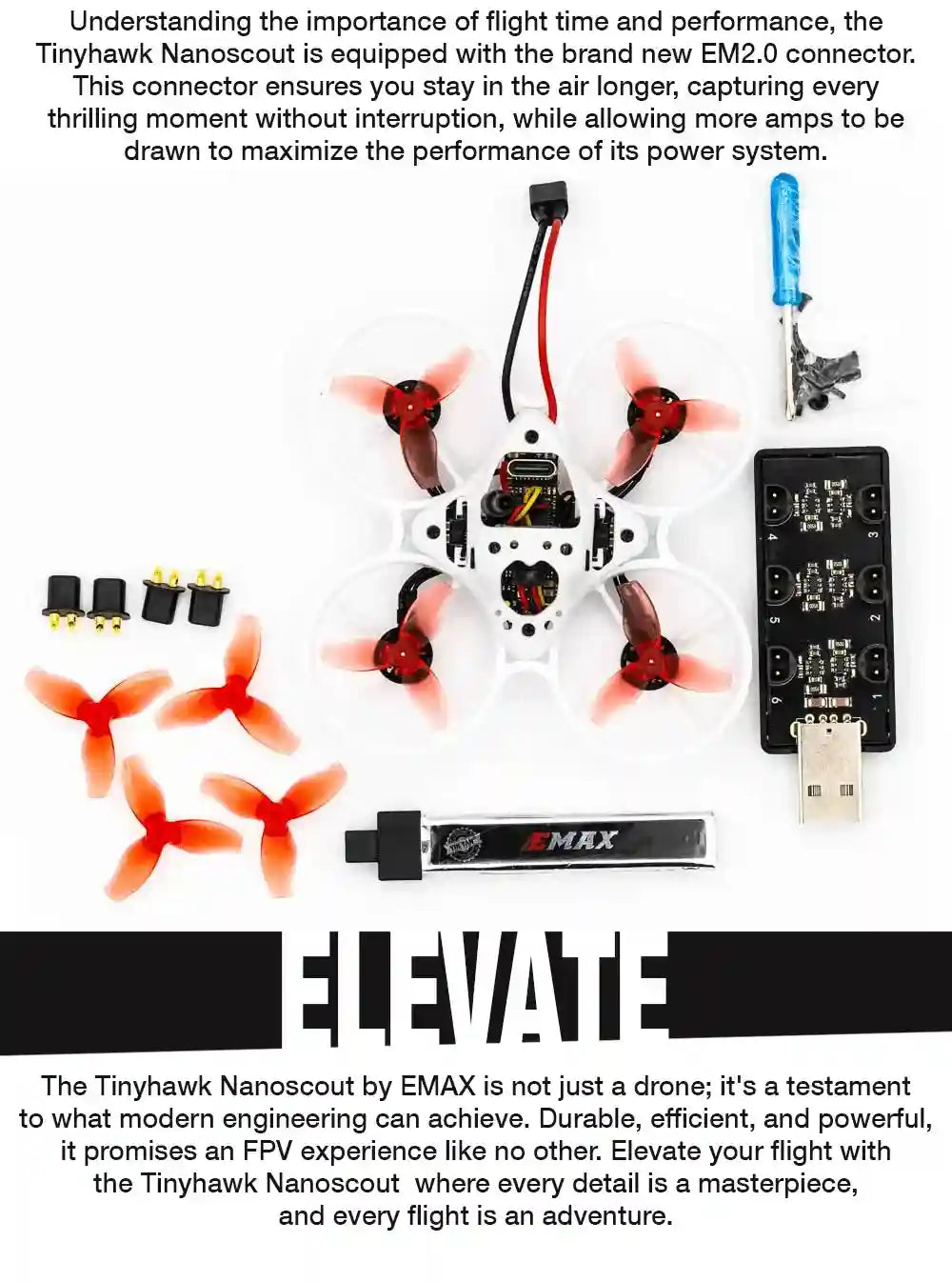 Emax Tinyhawk 65mm FPV Racing Drone with ELRS - Tidesmit Tidesmit