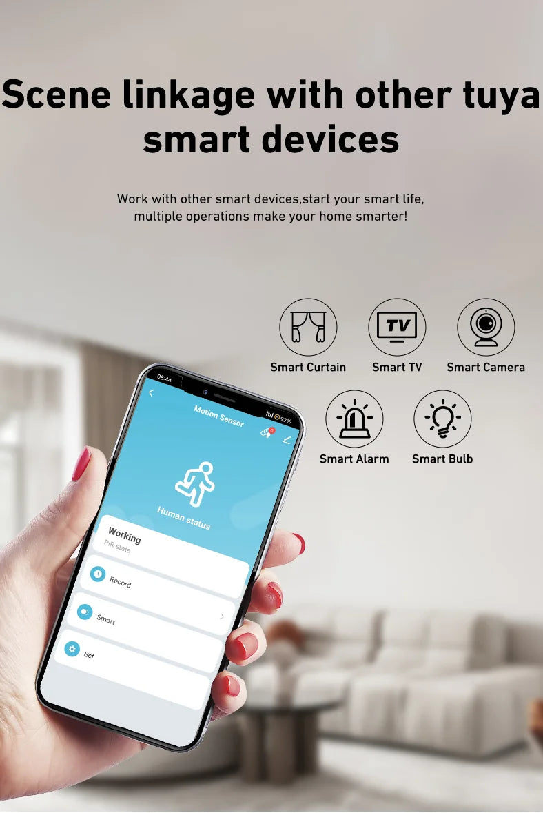 PIR Motion Sensor WiFi Smart Home Security Alarm by Tidesmit Tidesmit