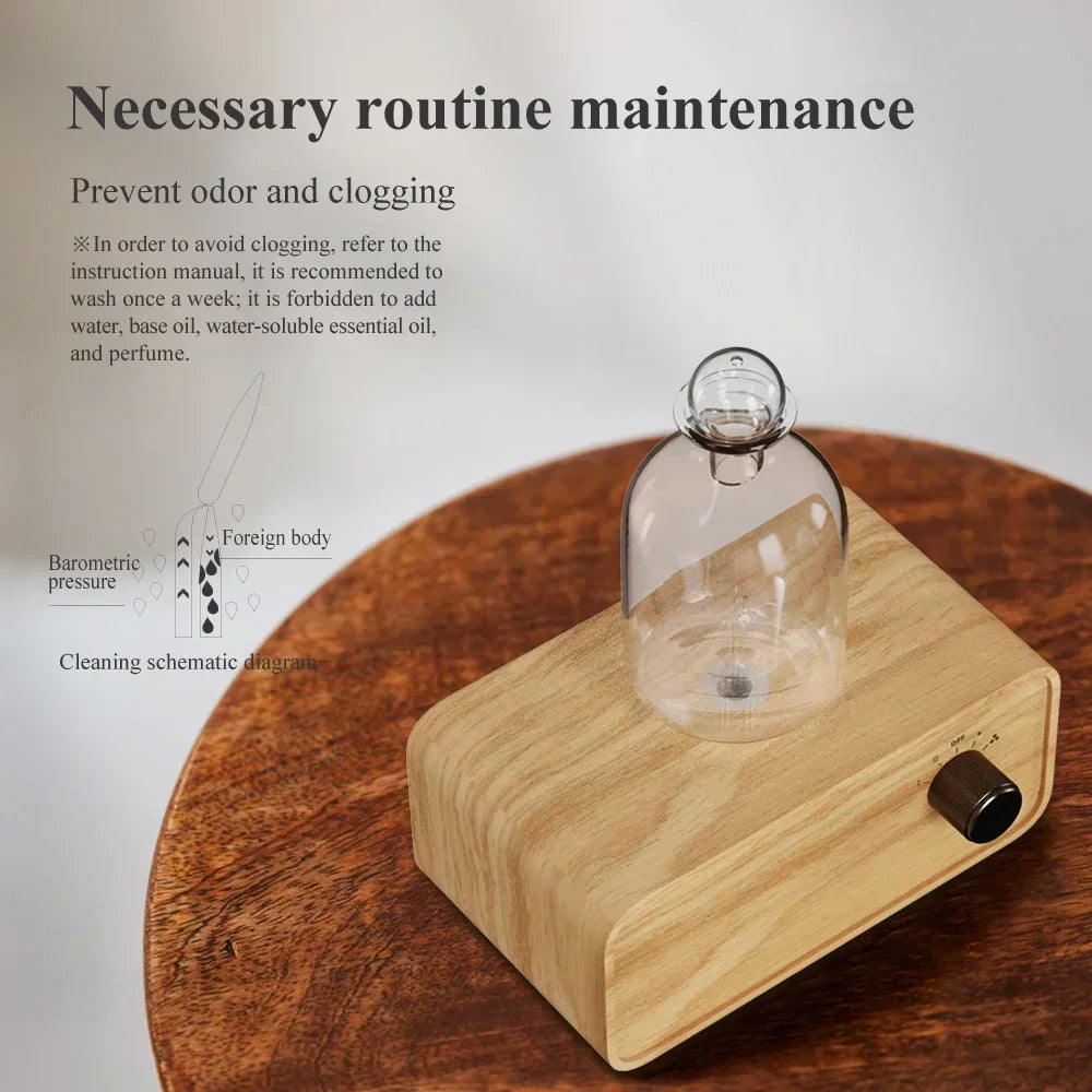Wood Grain Aroma Diffuser Air Freshener Waterless Essential Oil Diffusers Mini Usb Nebulizer Diffuser  for Home Office Room