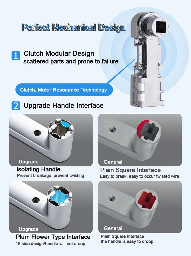 WAFU 016 Smart Lock Fingerprint APP Unlock Keyless Entry Works With iOS/Android Door Bluetooth-Compatible Password Handle Lock