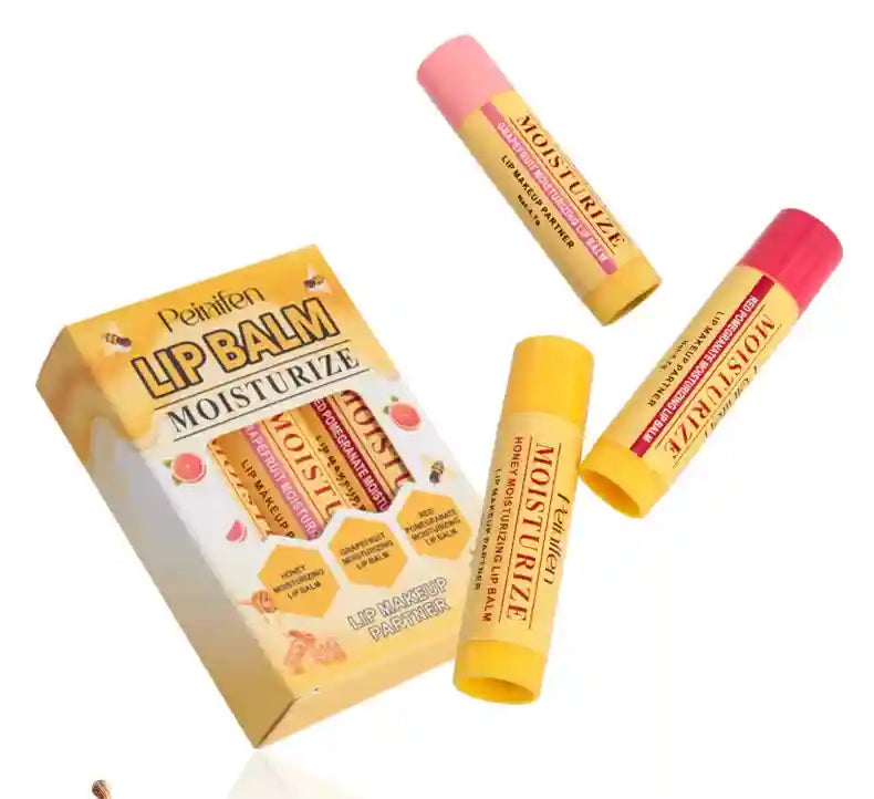 Natural Lip Balm Set: Moisturizing Plant-Based Lip Treatment - 3 Pack Lip Care Tidesmit