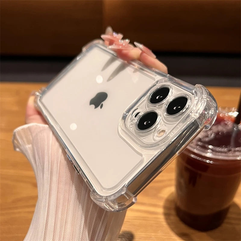 iPhone 16 Pro Max Shockproof Case | Clear Slim Fit Hard Cover Tidesmit