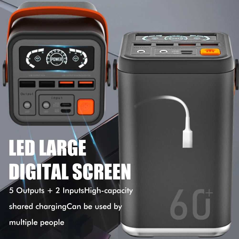 60000mAh Fast Charging Power Bank - 55W PD Portable Charger Black Tidesmit