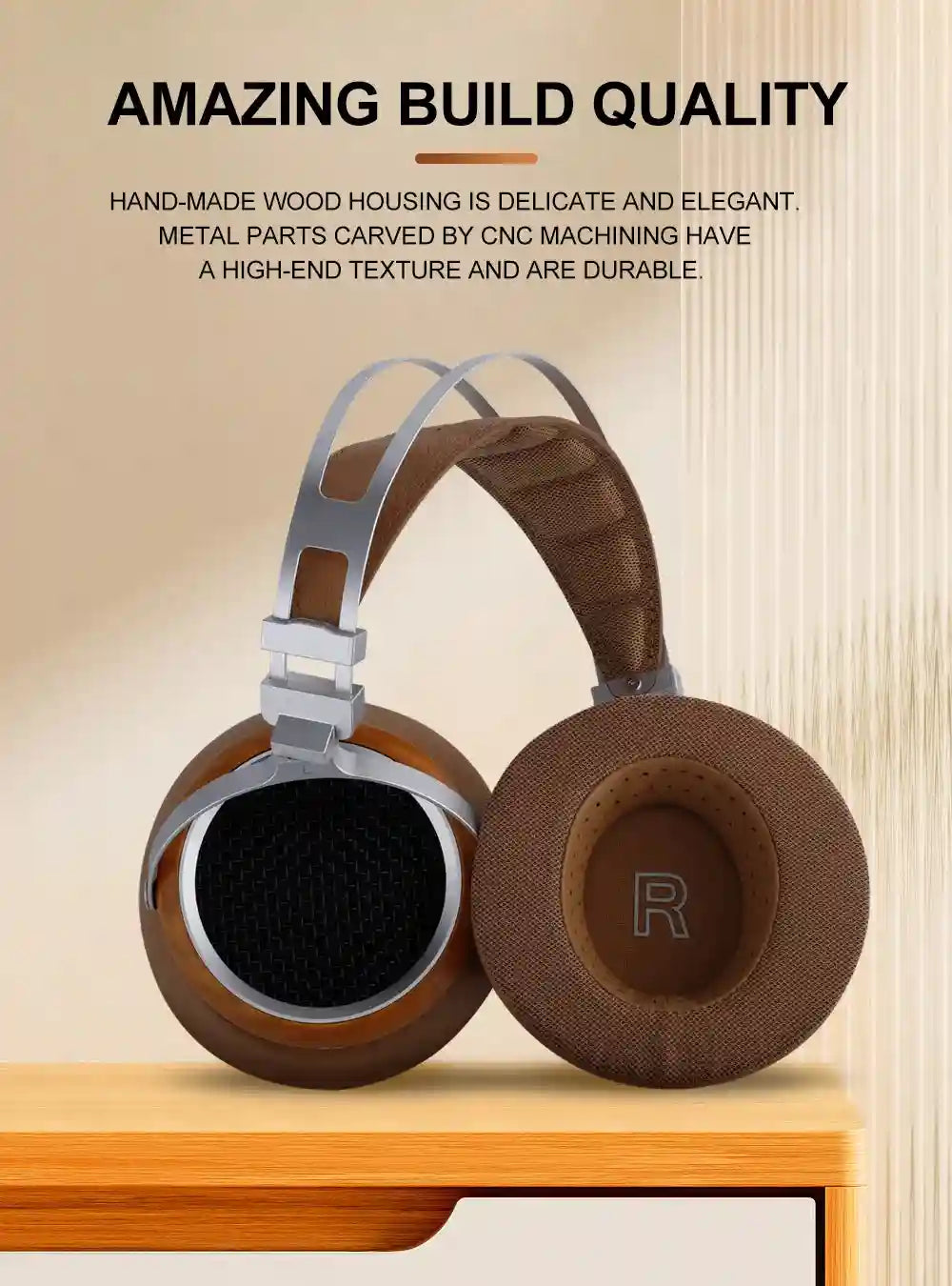 Sivga Luan Open-back Headphones | 50mm Driver Hi-Fi Wood Audio Tidesmit