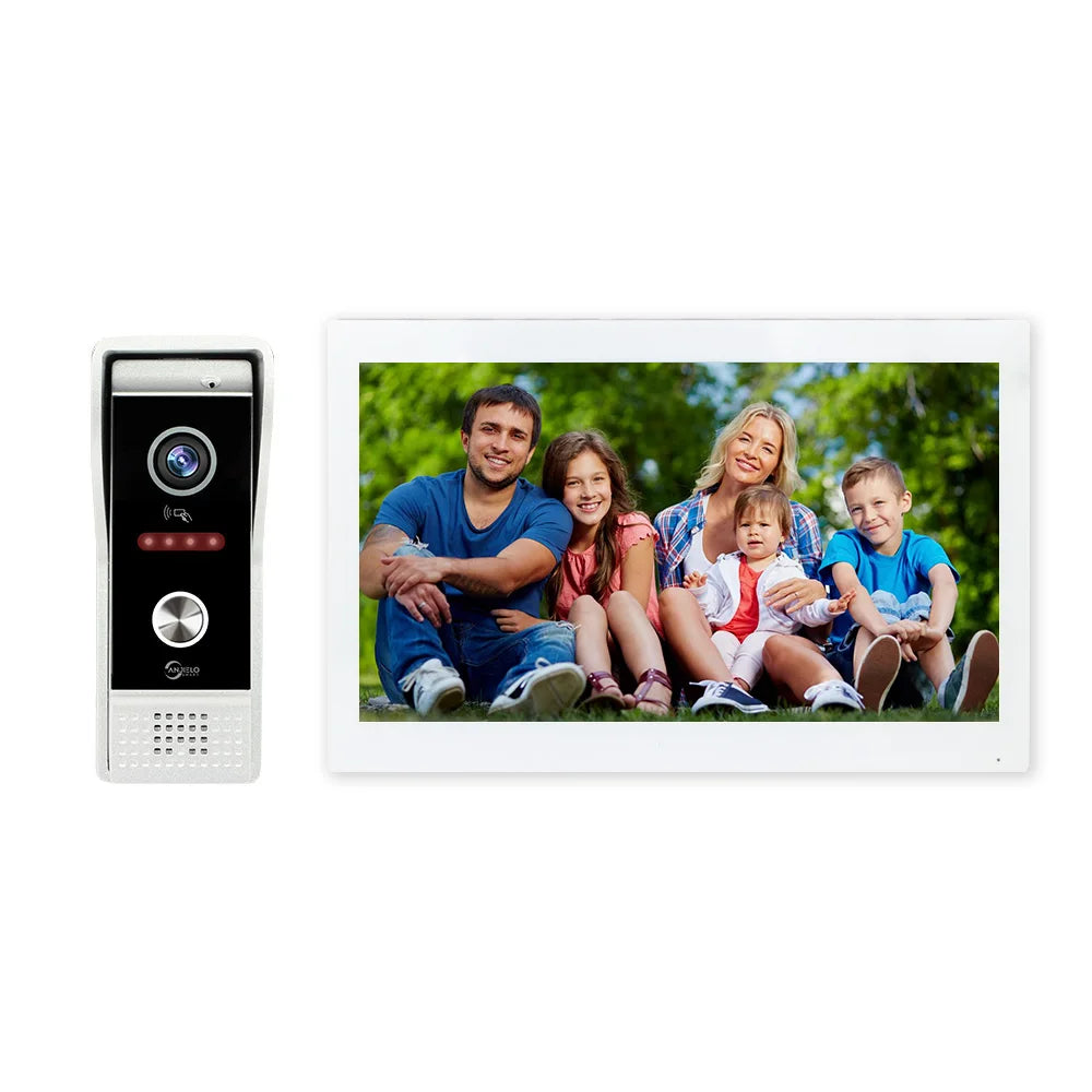 NEW TUYA 7/10 Inch WiFi 1080P Four Wire System Video Intercom Smart Home APP Wireless Video DoorPhone RFID Access Control System