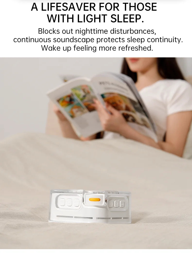 White Noise Machine with Bluetooth Function, Bluetooth Speaker, Sleep Aid Machine with Night Light for baby Adults