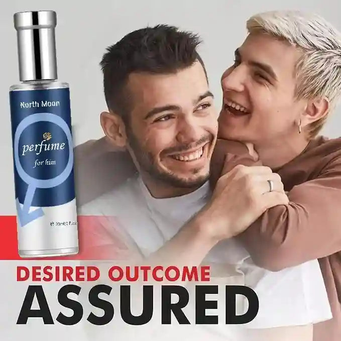 North Moon pheromone cologne for men in a sleek cylindrical spray bottle for confident dating and long-lasting scent.