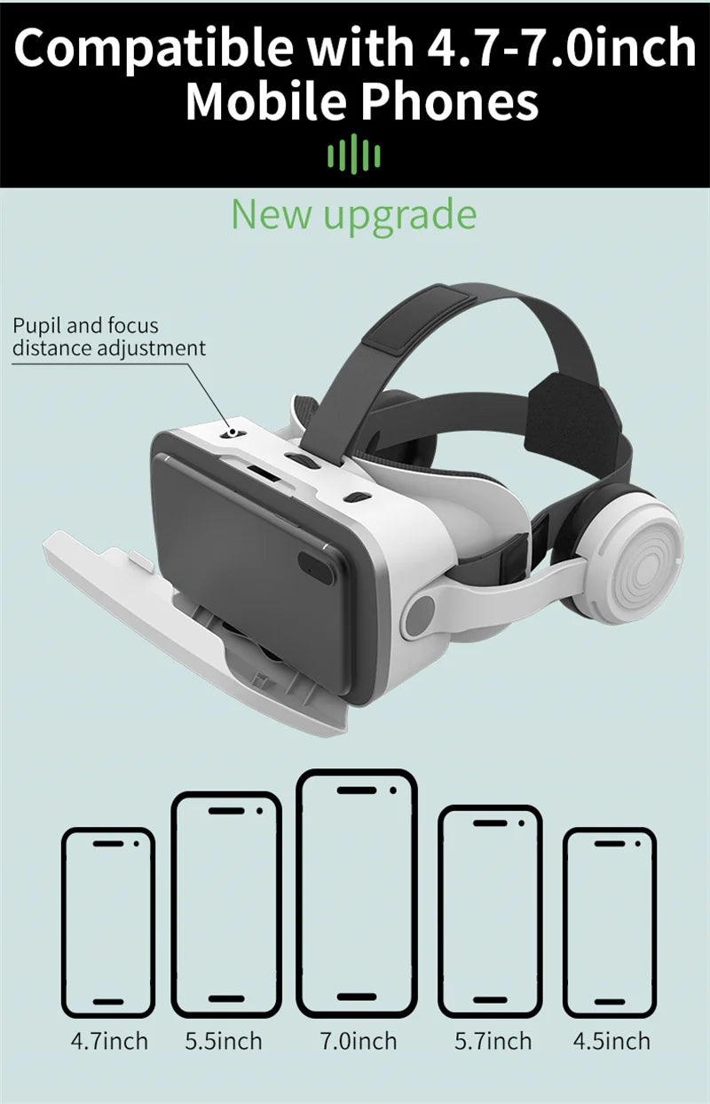 Tidesmit VR Headset for 4.7-7 Inch Smartphones - 3D Cinema Experience Tidesmit