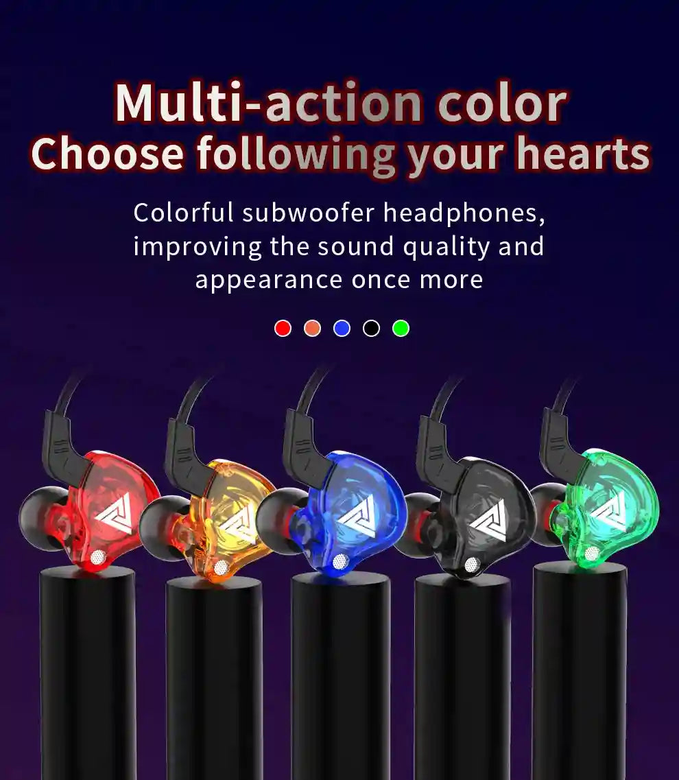Wired In-Ear Earphones with HiFi Bass and Mic - AK6 Series Tidesmit