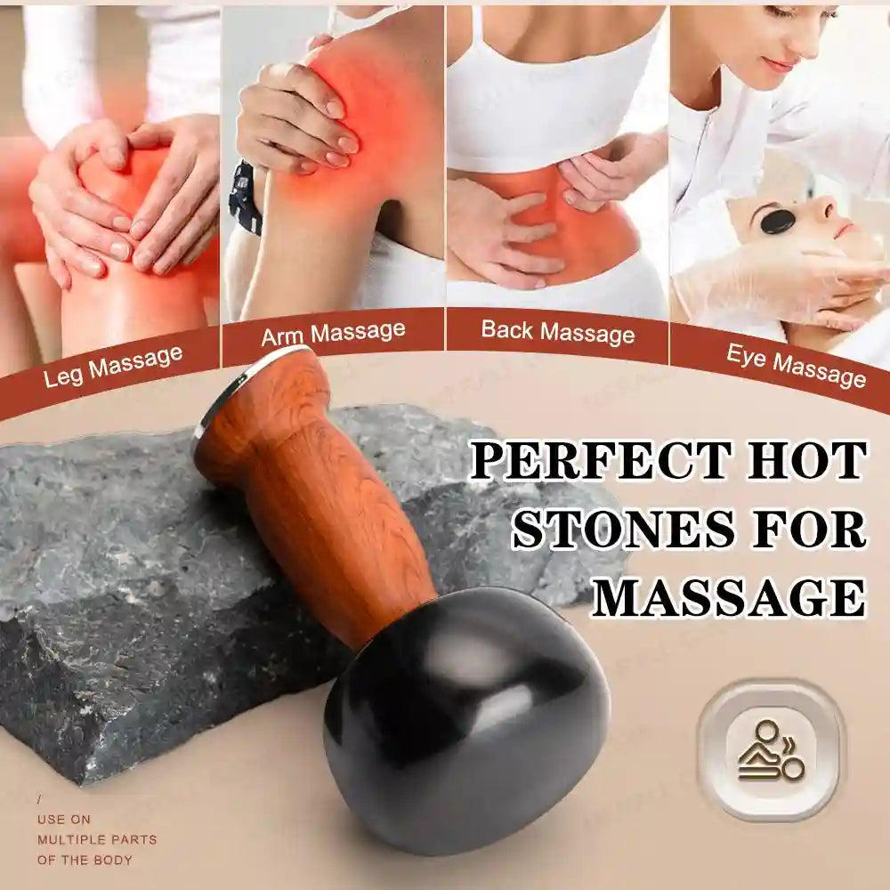 Electric Bian Stone Massager: Wireless Heat Therapy & Guasha Tool Back Massage Instrument Tidesmit