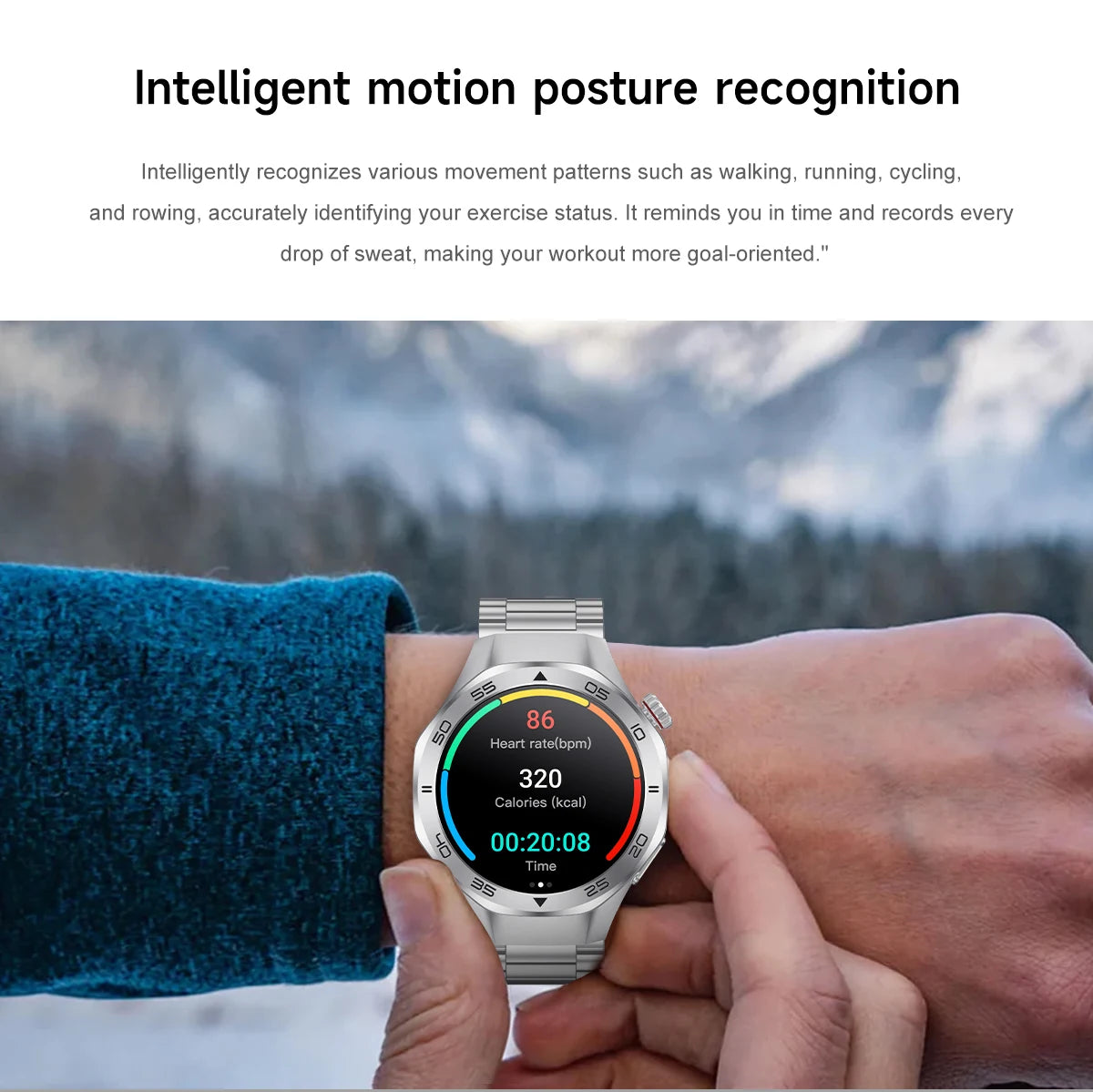 2026New Original Premium Sports SmartWatch Ultra 1.53“Display Built-in GPS Compass 3ATM Waterproof Call Fitness Tracker Bracelet