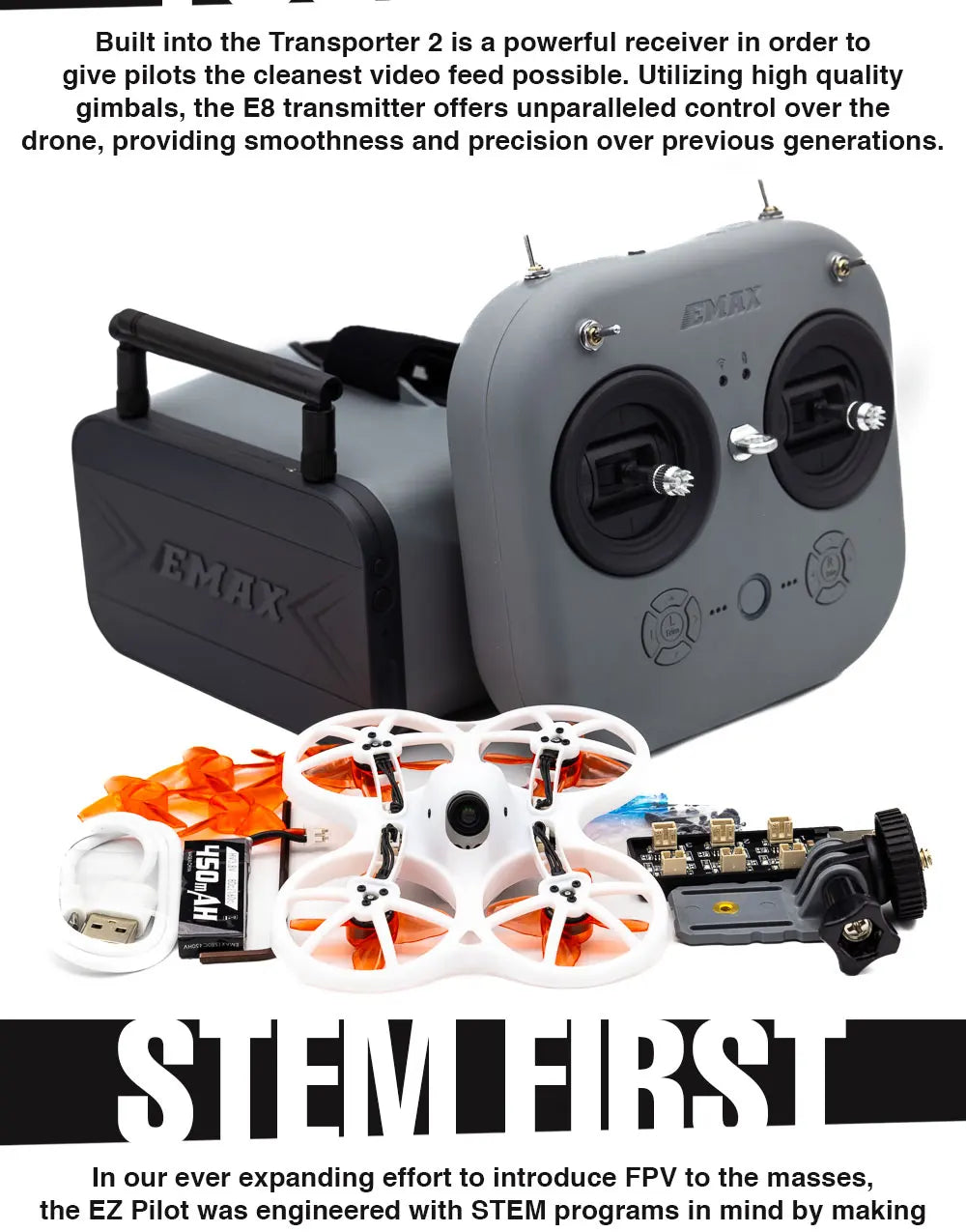 FPV Racing Drone RTF Kit | 80mm Indoor Quadcopter with HD Goggles Tidesmit