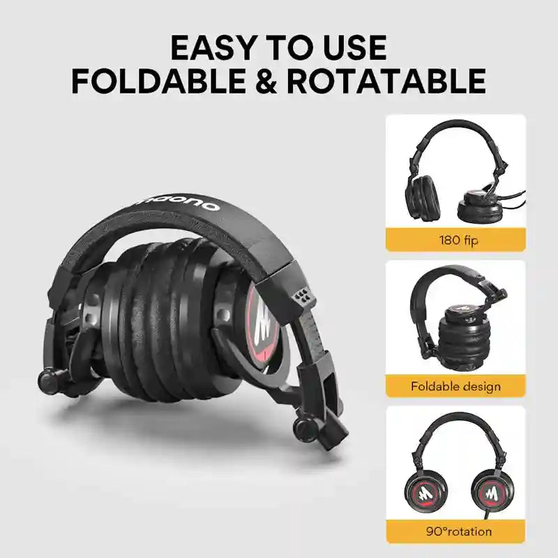 Studio Wireless Over-Ear Headphones with 50MM Drivers and Foldable Design Tidesmit