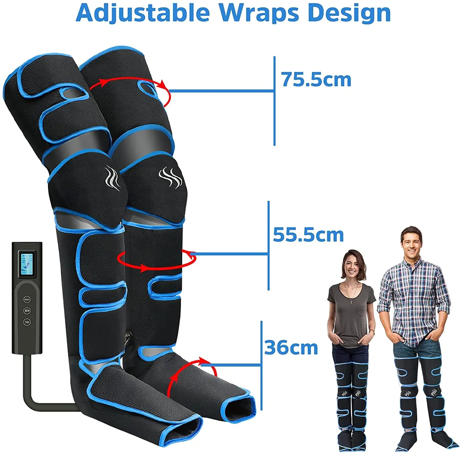 Leg Air Compression Massager with Heat Therapy for Circulation Relief Body Shaping Massage Equipment Tidesmit