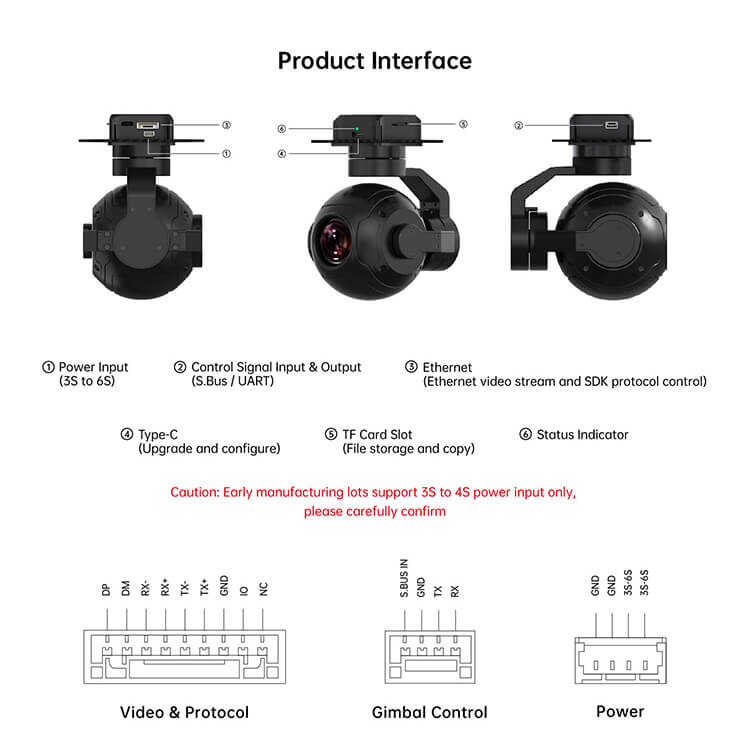 ZR10 2K 30X Zoom Gimbal Camera 3-Axis Stabilizer for UAV Professional Drones Tidesmit