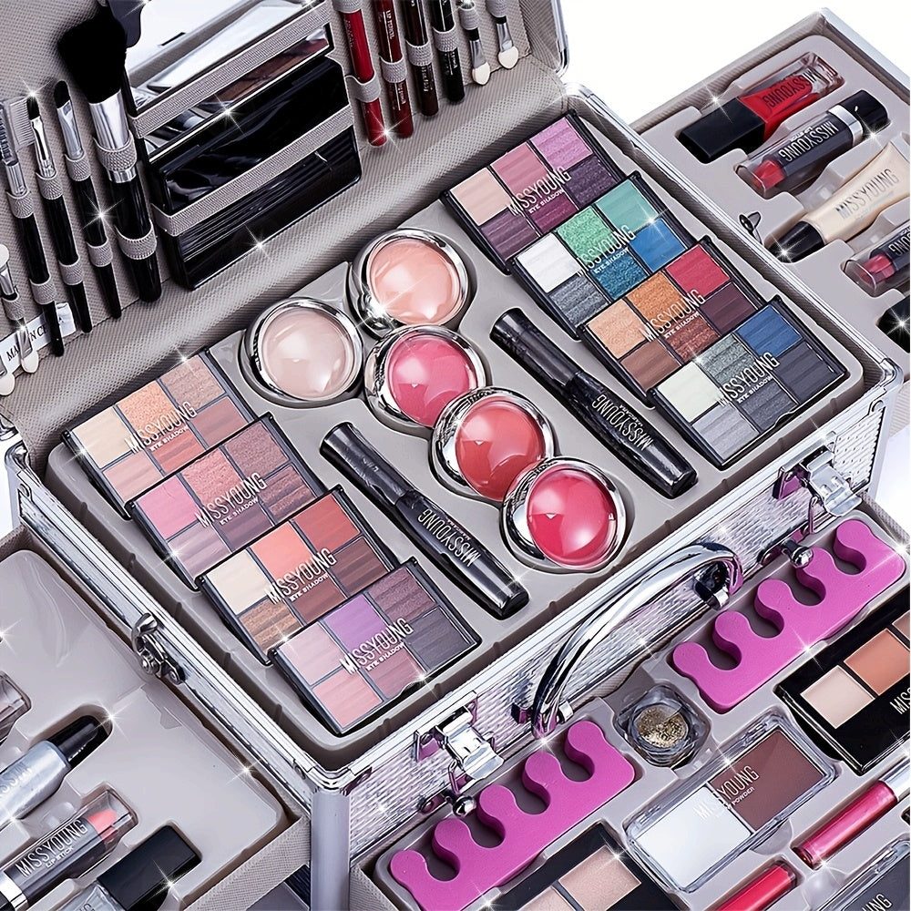 Multifunctional Luxury Makeup Gift - Full Set of Makeup for Beginners and Professional Makeup Artists, Including Eyeshadow, Lipstick, Blush, Foundation, Highlighter, and Brushes | High Quality, Convenient for Holiday Gifts/Tr Tidesmit