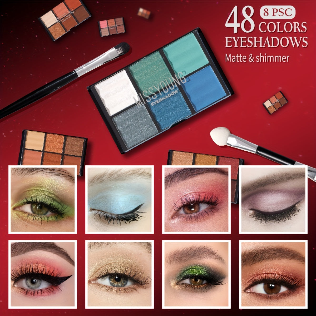 Waterproof All-in-1 Makeup Gift Box Set, Including Makeup Brushes, Blush, Lip Gloss, Eye Shadow Palette, Lipstick, Mascara, Built-in Mirror for Easy Makeup Touch-ups, A Full Set Of Makeup Tool-Ideal Gift Tidesmit