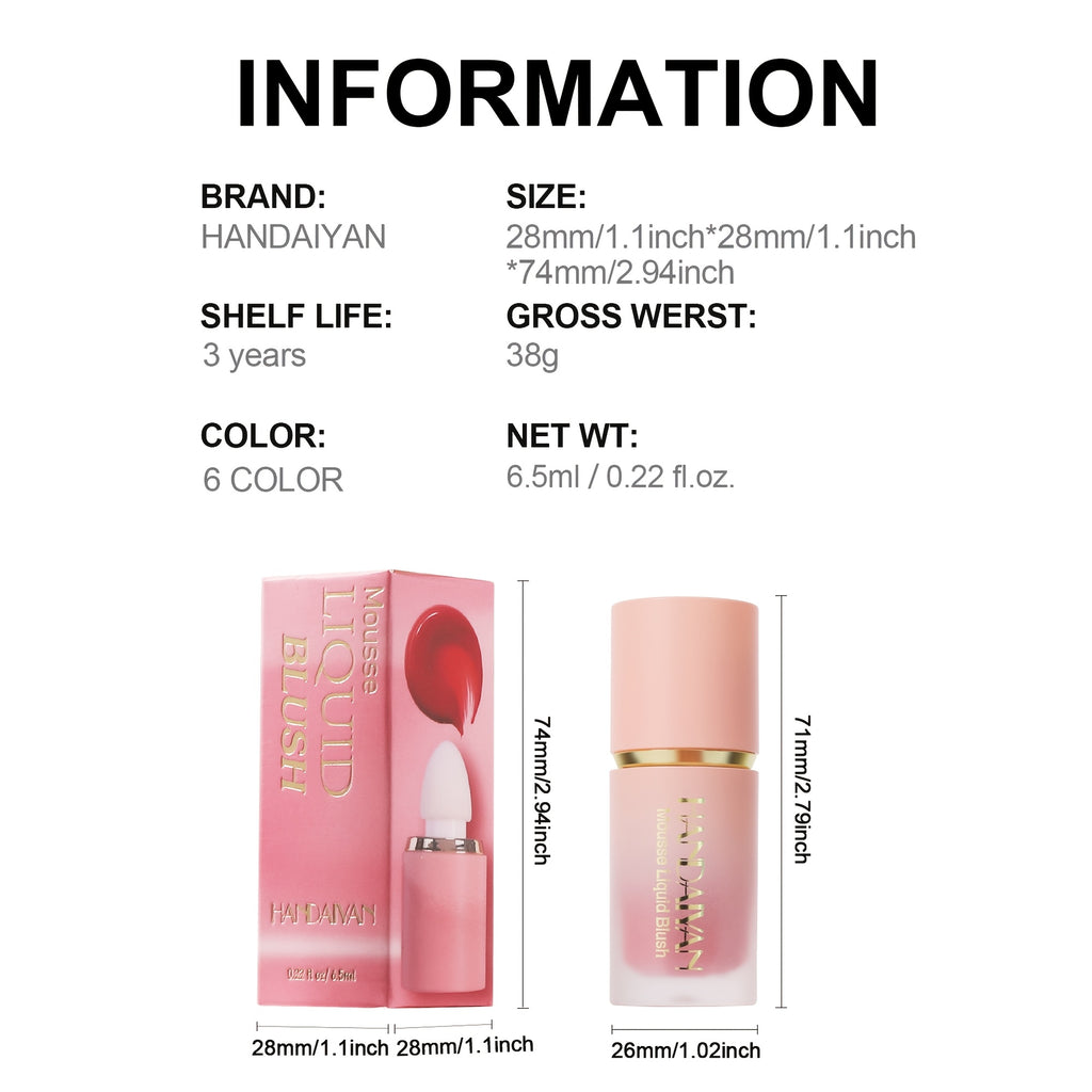 Liquid Cream Blush Set - Long-Lasting Matte Finish, 2-Piece Kit Permanent Makeup Machines Tidesmit