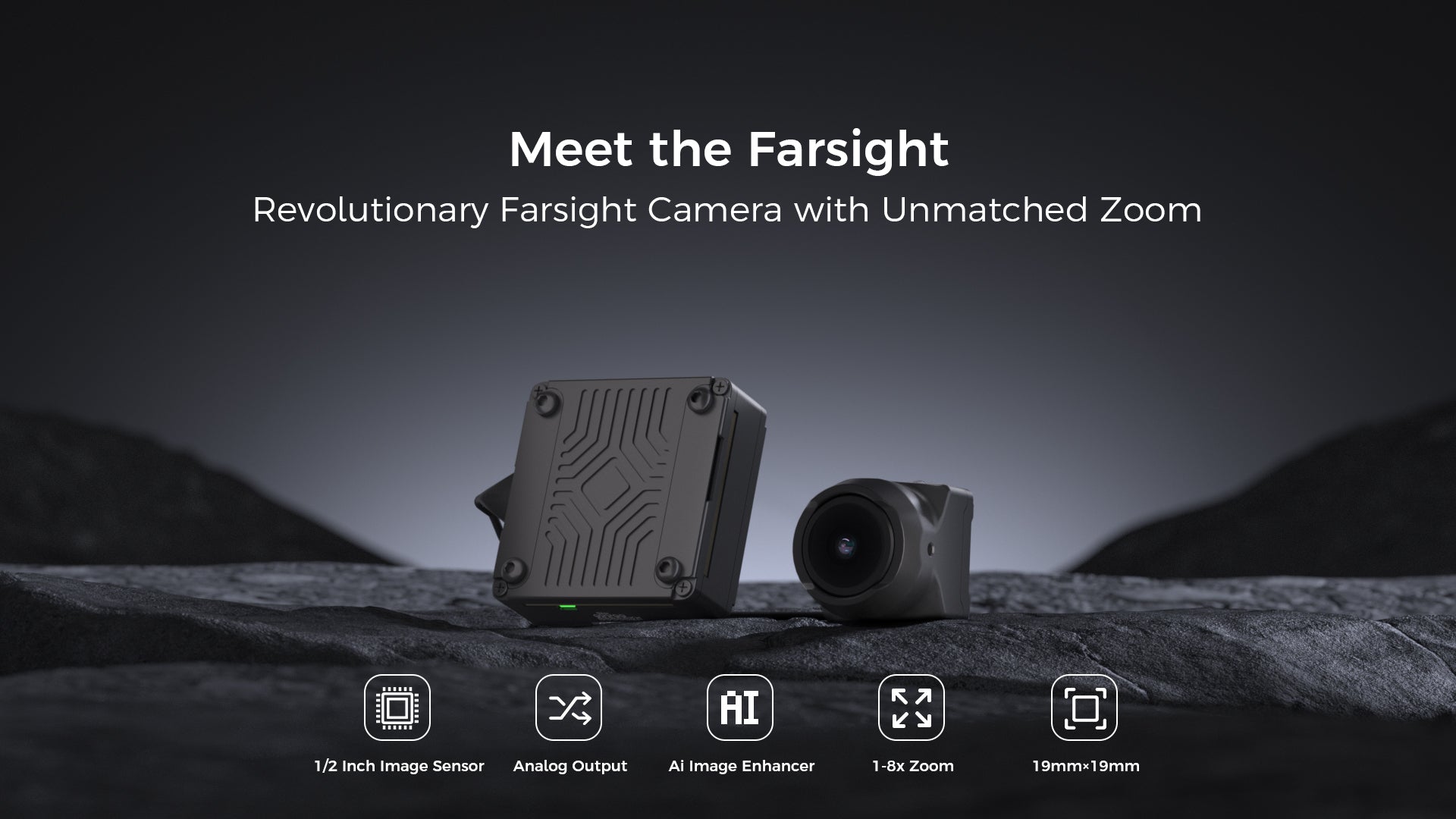 FPV Camera Drone with AI Intelligent Zoom - 1500TVL 122.5 FOV Tidesmit