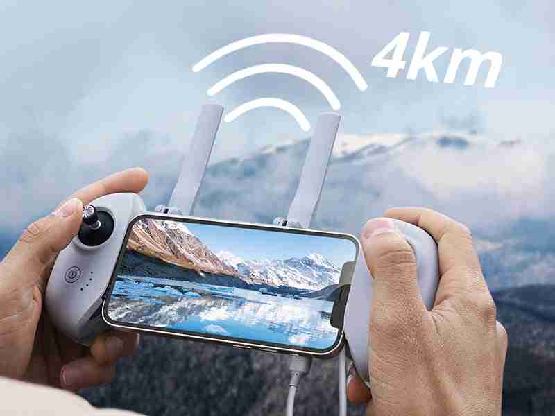4K GPS Camera Drone | 249g Lightweight | 4km Range | 2 Battery Kit Tidesmit