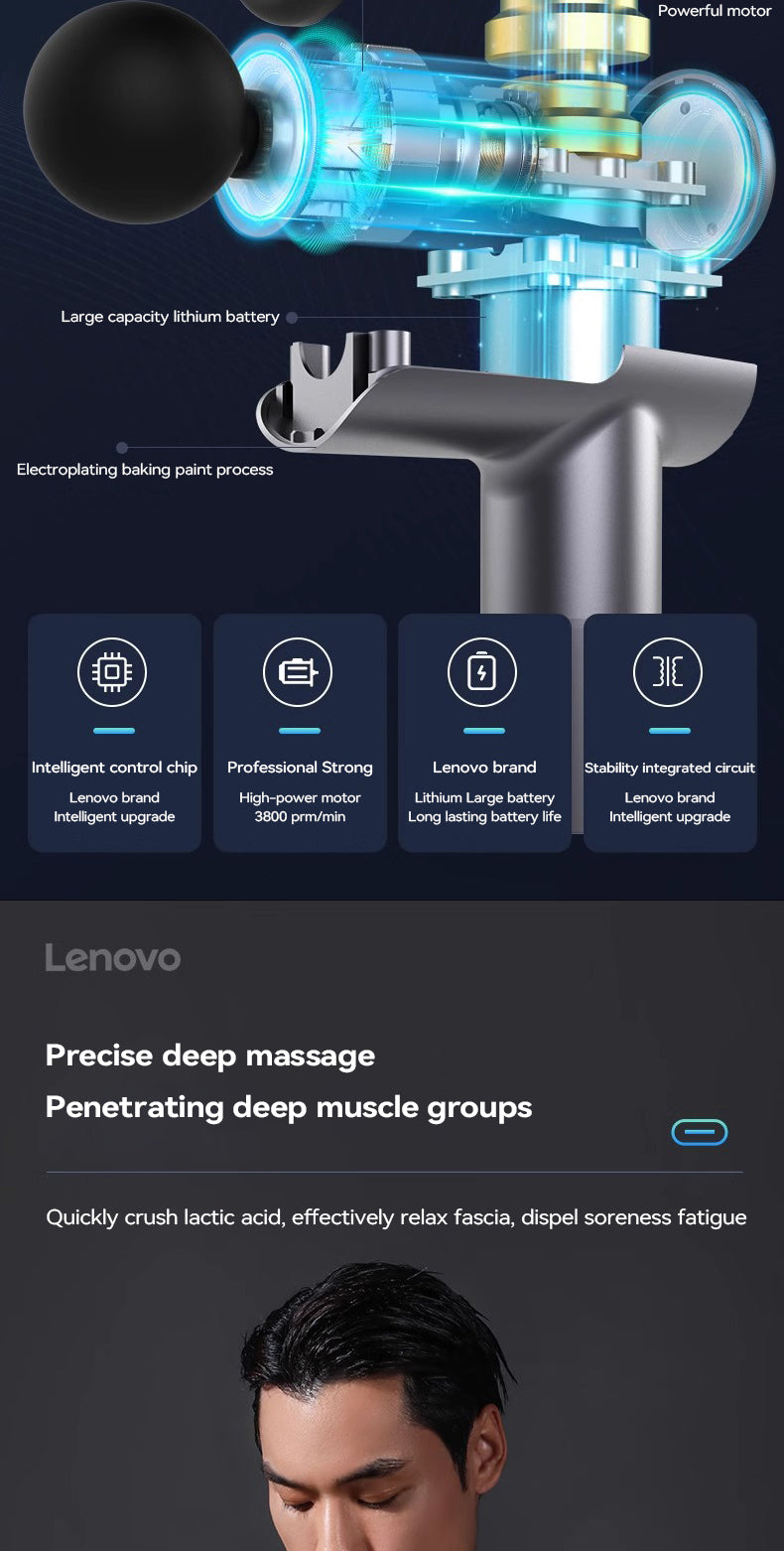 Deep Tissue Massage Gun - 8 Heads Electric Muscle Relief Device Body Shaping Massage Equipment Tidesmit