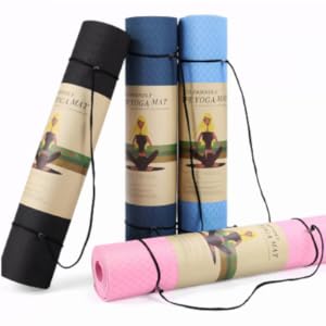 Good Nite TPE Yoga Mat - Non-Slip 183x61x0.6cm for Pilates, Fitness & Training, with Carry Strap