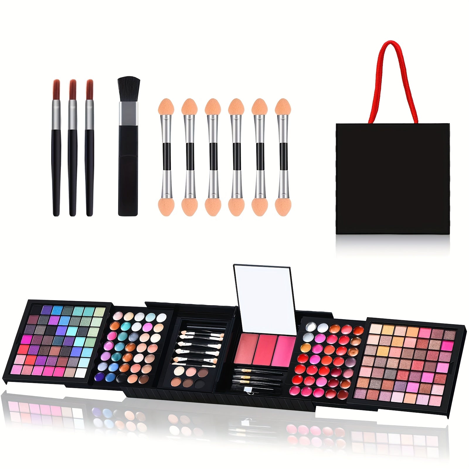 177 Colorful Makeup Palette Kit with Brushes, Lipsticks, and Eye Shadows - Matte, Satin and Natural Finish, Vibrant Mix of Cool and Warm Tones, High-Long-Lasting Formula, Perfect for Professional and Everyday Makeup, Wide Ran C177 Tidesmit