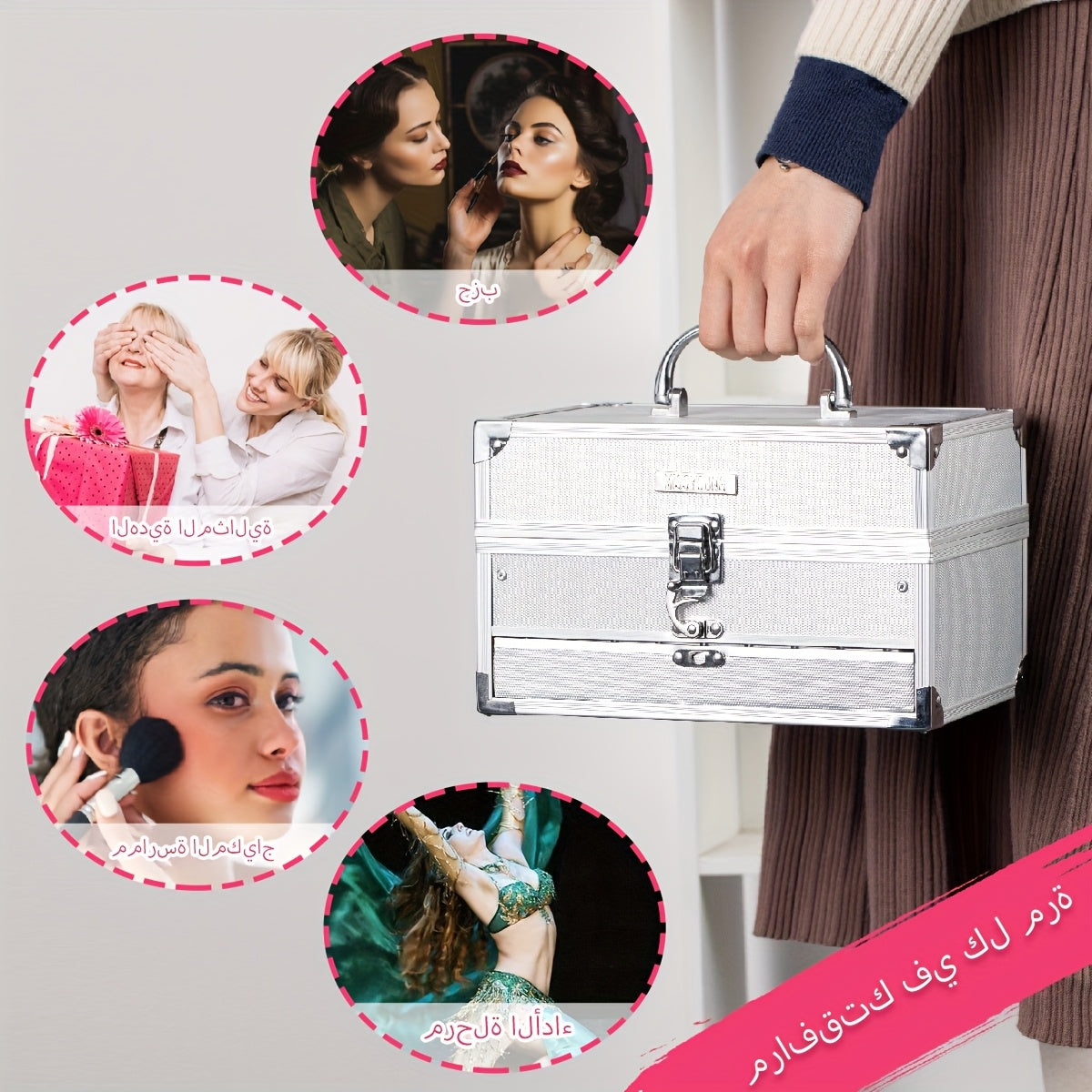 Multifunctional luxury makeup set-fully equipped, including makeup brush set, eyeshadow palette, lip gloss, lipstick, blush, contour, foundation, eyebrow pencil, etc., easy to carry, suitable for makeup beginners - perfect ma Tidesmit