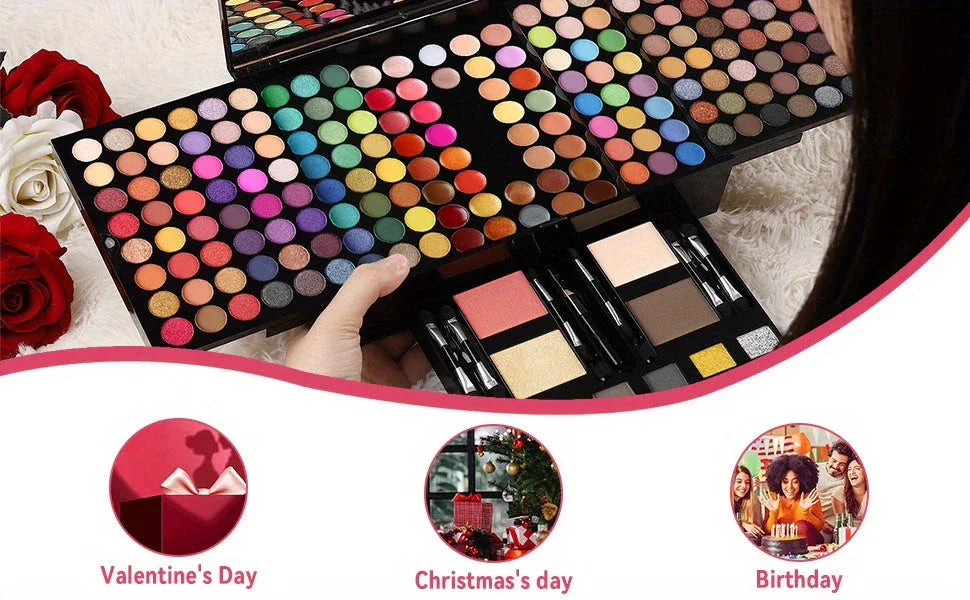 Professional Makeup Kit: 190-Color All-in-One Palette Set Professional Makeup Kits Tidesmit