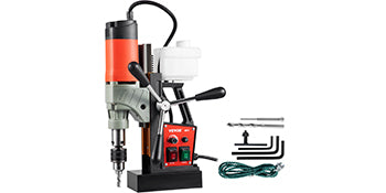 SucceBuy Magnetic Drill 1200W 1.57" Boring Diameter 2922lbf/13000N Portable Electric Mag Drill Press 580 RPM Drilling Machine